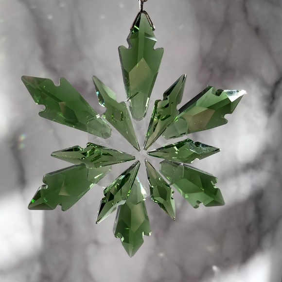 Crystal Snowflake Sun Catcher Christmas Tree Decor Czech Bohemia Crystal Gift - Picture 10 of 10